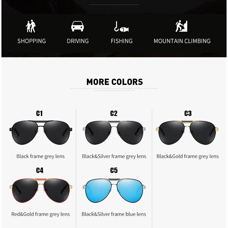 

2020 Mens Polarized Sunglasses for Sports Outdoor Driving Polaroid Sunglasses Men Pilot Metal Frame Sun Glasses Gafas De Sol