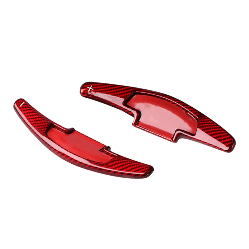 

2pcs Steering Wheel Shift Paddle Extension Shifter Red Carbon Fiber Fit For Honda Accord Civic CR-V Pilot Odyssey Insight Acura