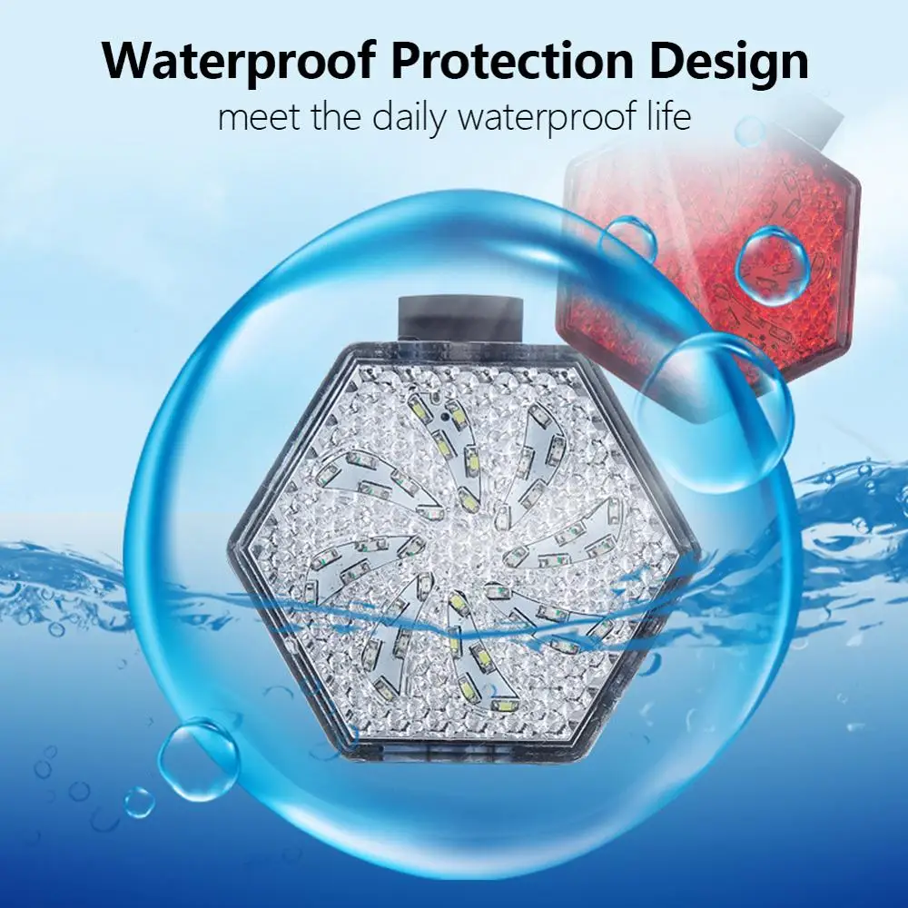 Красный Белый езда на велосипеде светильник USB Перезаряжаемые велосипеда Тай с