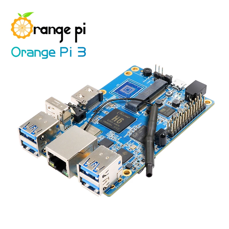 

Orange Pi 3 2GB Lpddr3 H6 Allwinner Chip, with Function of Bluetooth5.0/USB3.0, Support Android 7.0, Ubuntu, Debian Single Board