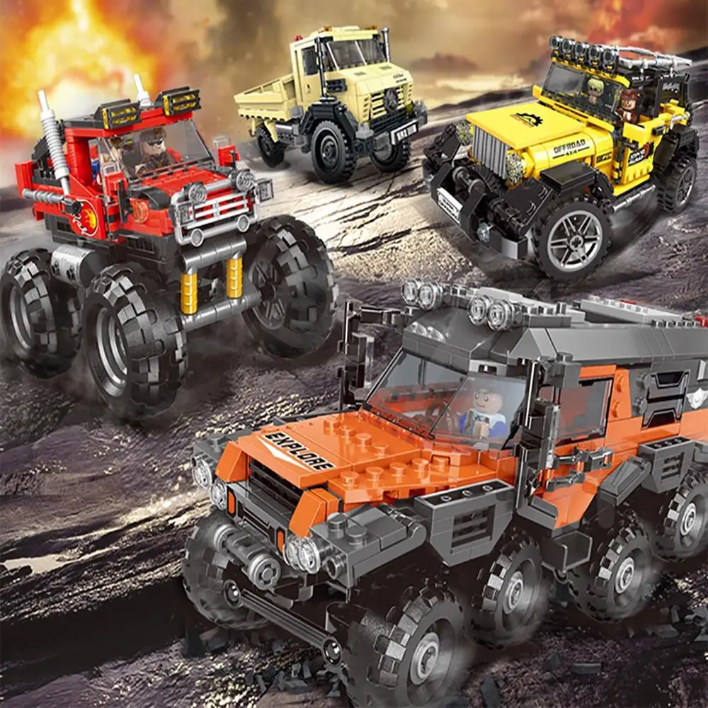 

Star Castle Blocks Super Model Toy Boy Puzzle Assembling Small Particles Block SUV Toys for Children