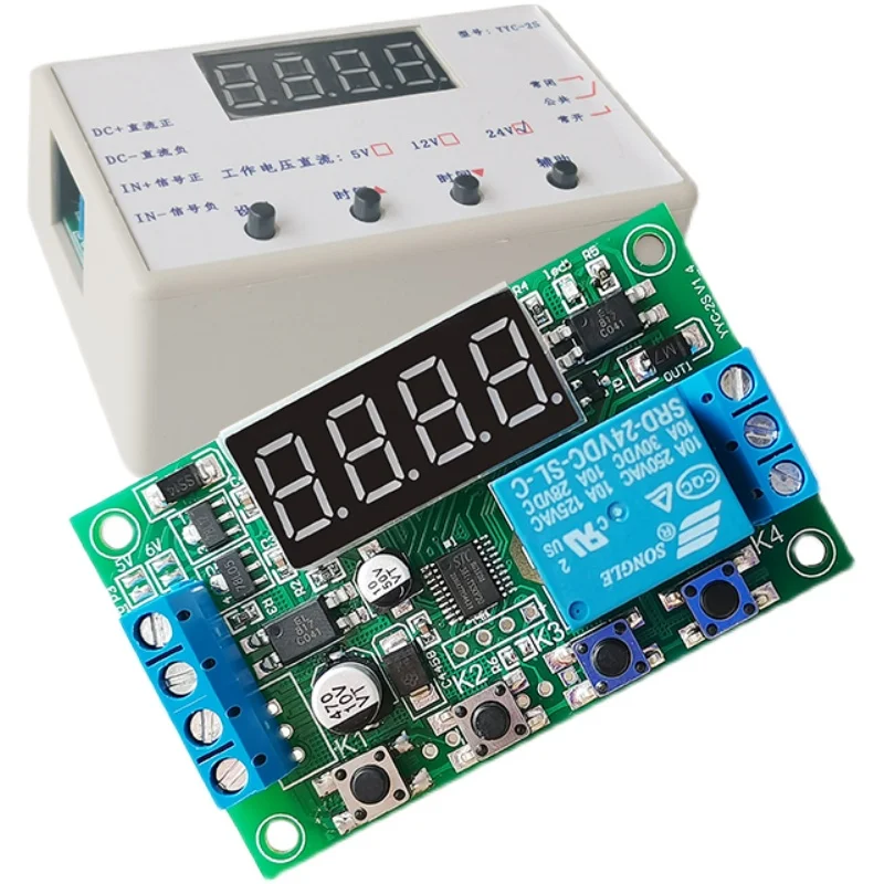 Модуль реле задержки 5 в 12 В 24 программируемый таймер импульсный цикл выключение