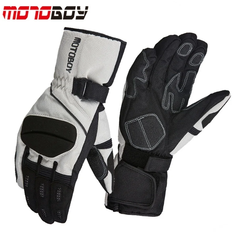 Мотоциклетные Перчатки MOTOBOY 100% водонепроницаемые ветрозащитные зимние теплые