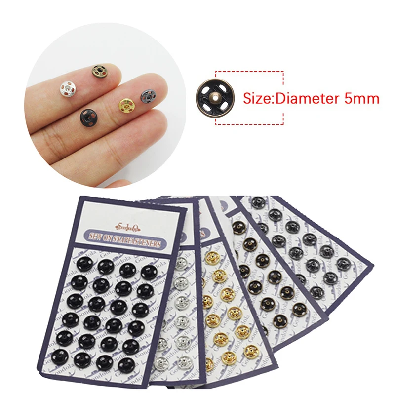 

24Pcs Mini Button Buckle for 1/6 Doll DIY Doll Clothes Metal Buckle Invisible Snap Handmade Doll Clothing Sewing Accessories