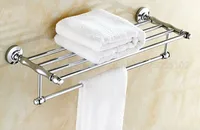 New Polished Chrome Wall Mount Shelf Towel Rack Bath Rails Hanger Storage Towel Bars Holder Bathroom Accessories zba801