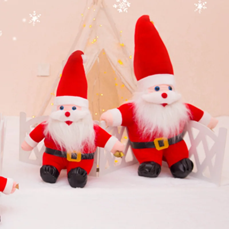 Милый Санта Клаус Плюшевая Игрушка Кукла Пальмовая кукла висящая Рождественская