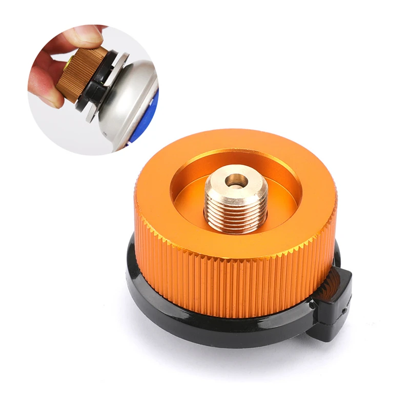 

Outdoor Camping Stove Converter Adaptor Split Type Gas Burner Connector Auto-off Gas Tank Cylinder Adapter Conversion Head