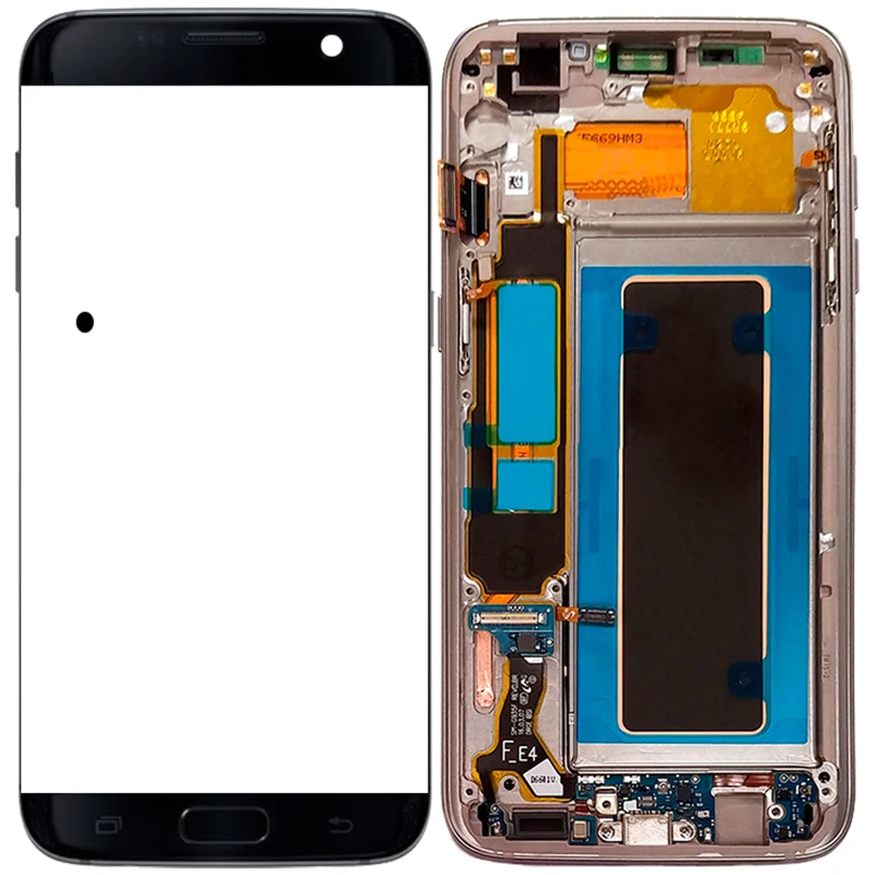 Новый G935F LCD для Samsung Galaxy S7 Edge с рамкой Spot Super AMOLED экран черной точкой|Экраны