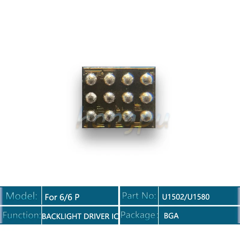 10 шт./лот U1502 IC подсветка для iPhone 6/6 Plus U1580 управление задним светом 12 контактов чип