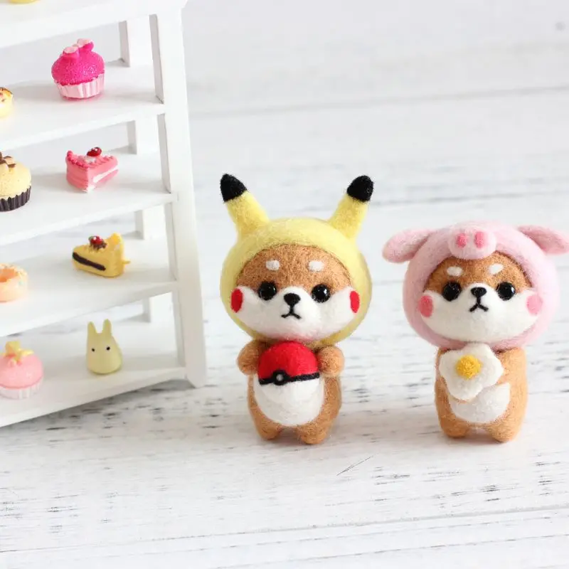 Свинья кролик носки с изображением куклы Клубнички из шерстяного войлока