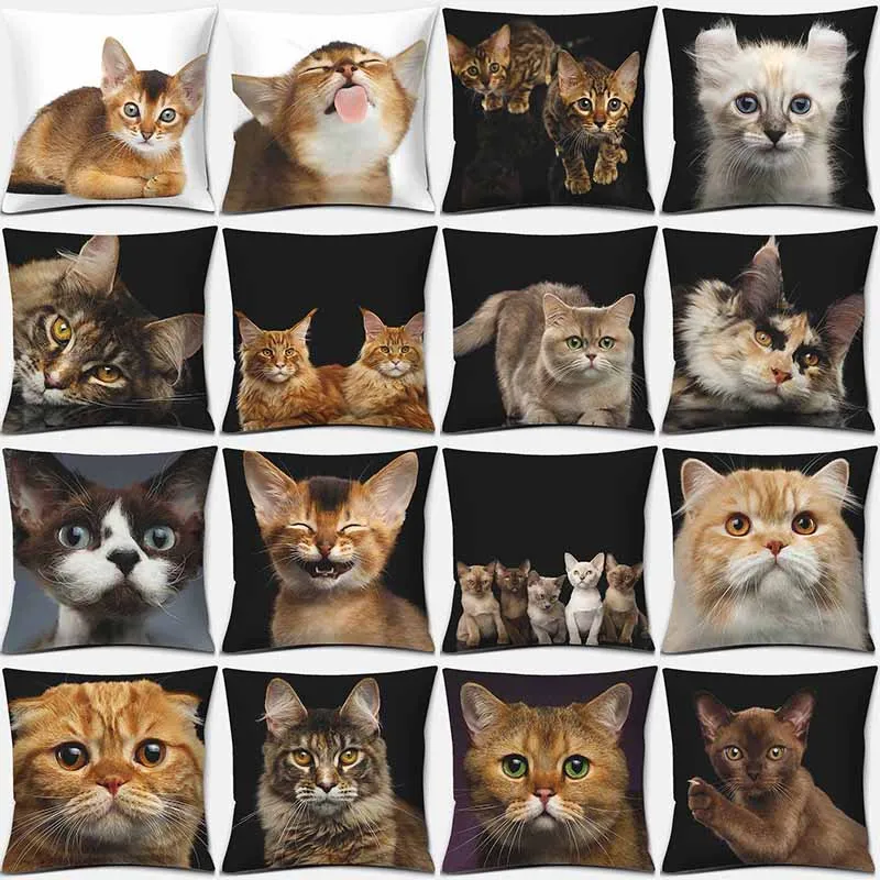 

Cute Animal Printing Throw Pillow Living Room Sofa Cushion Cover Home Decoration Hugging Pillow Case Throw Pillows