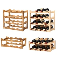 standing wooden wine rack organizer 816 bottles home bar party display glass holder shelf decoration red wine storage rack