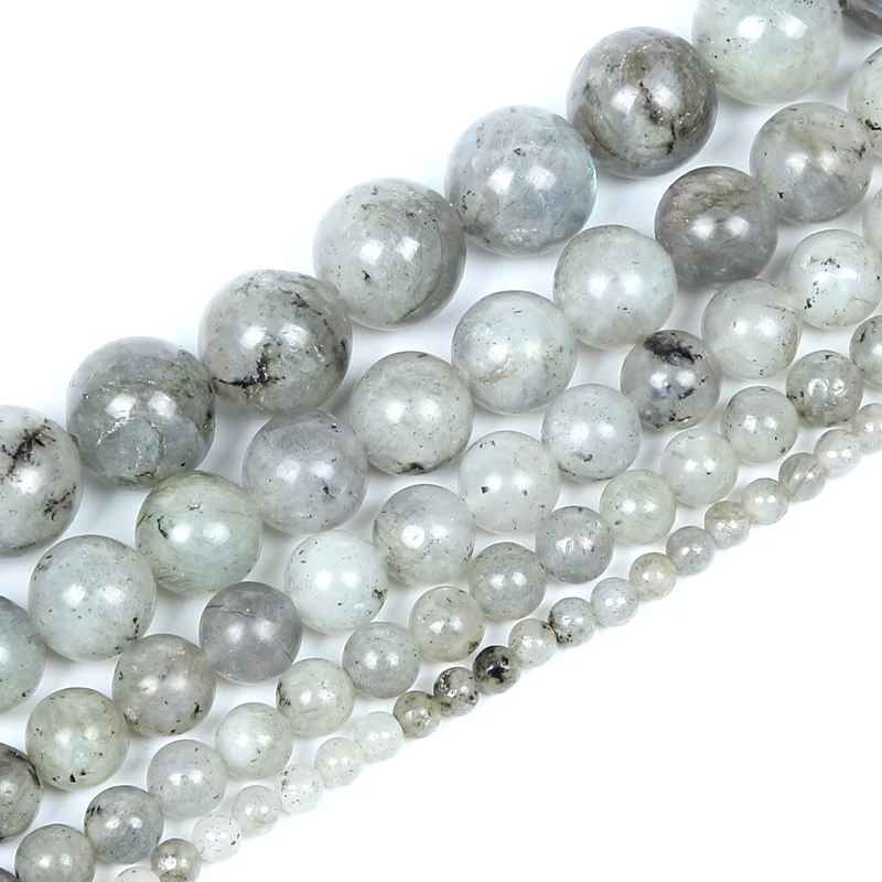 6 12 мм бусы из натурального камня Круглые Гладкие свободные серебряных линия