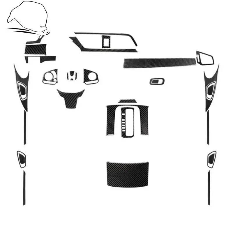 

Установка для автомобиля из углеродного волокна, аксессуары для Honda Civic 10th седан, чехлы на руль, отделка, редуктор, воздуховод, фара Co-pilot, дверная ручка