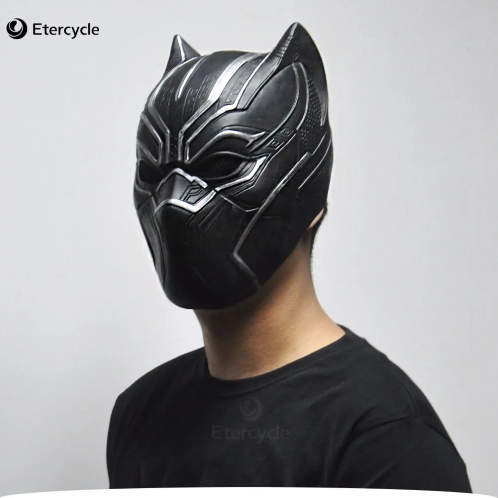Black Panther Новая игра Смерти MOMO светодиодная световая маска Страшные маски tern горячая маска Хэллоуин женский призрак уродливый женский силиконовый маски - Цвет: Black Panther