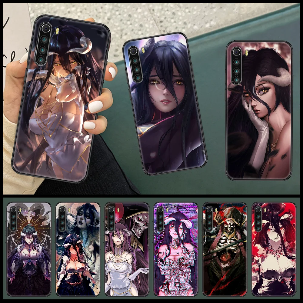 Чехол Overlord albedo для телефона Xiaomi Redmi Note 7 7A 8 8T 9 9A 9S 10 K30 Pro Ультрачерный мягкий бампер