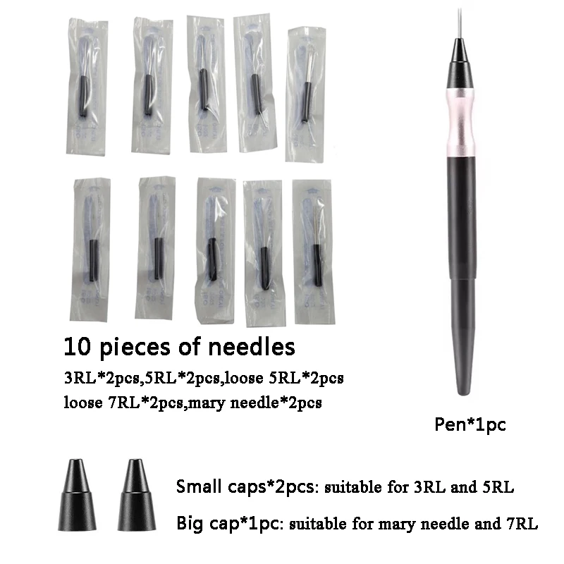 Microblading Manual Pen Kit with Needles 3D Eyebrow/Lip/Eyeliner Hand Tools for Permanent Makeup Tattoo Accessories Supplies |