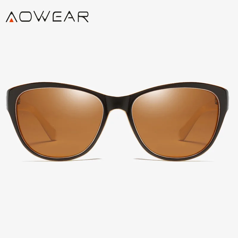 Женские винтажные солнцезащитные очки AOWEAR поляризационные в стиле ретро