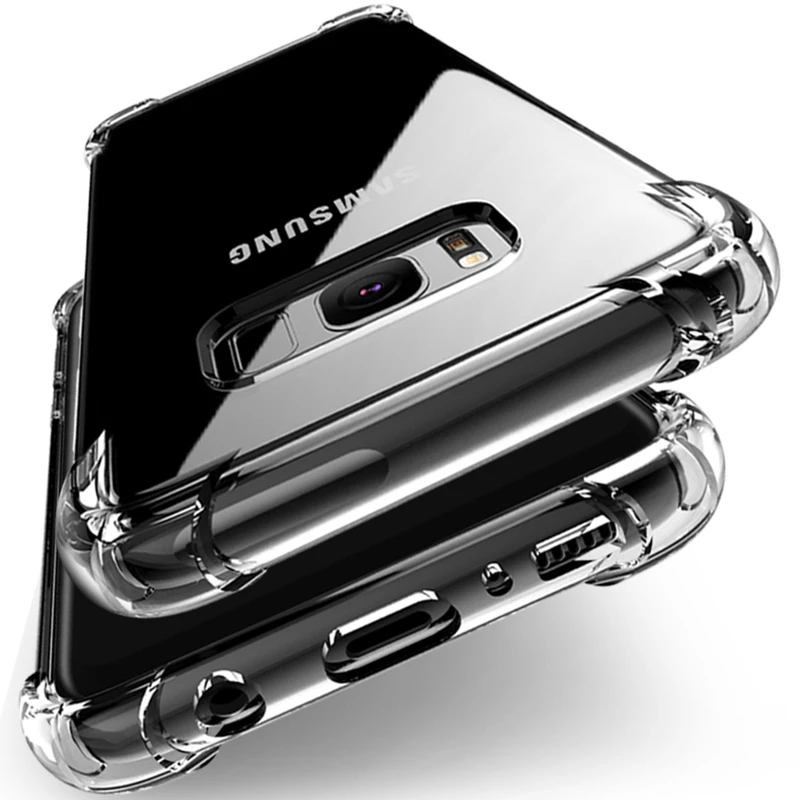 Противоударный Прозрачный мягкий силиконовый чехол для Samsung Galxay A6 A8 Plus A5 A7 J2 Pro 2018