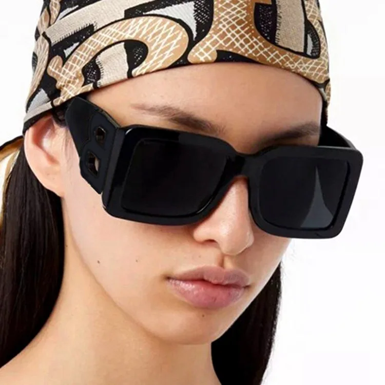 

2021 New Brand Square Sunglasses Woman Oversized Black Shades For Women Big Frame Fashion Sunglasses For Men UV400 Glasses