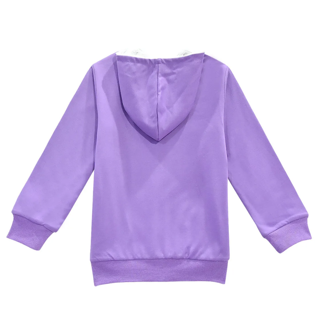 Осенняя детская куртка кардиган с капюшоном принтом Потомки утепленная плюшевая