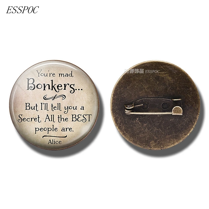 Я не цитата ювелирные изделия стеклянный купольный кабошон брошь одежда модные