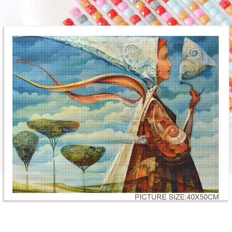 

Abstract Painting Wall Decor The Fantasy Road and Stone Bridge Scene In The Kingdom of Heaven In European Style Diamond Painting
