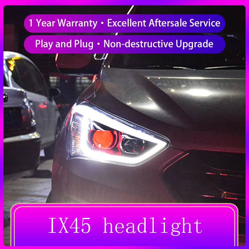 

2013, 2014 год, для Hyundai Santa Fe ix45, Светодиодная лента, фара головного света с фотоэлементом