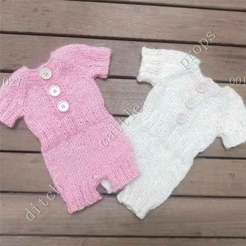 Accesorios de fotograf&iacute;a para reci&eacute;n nacido, mono de Mohair, abrigo, pantalones cortos, combinaci&oacute;n, sin sombrero-0