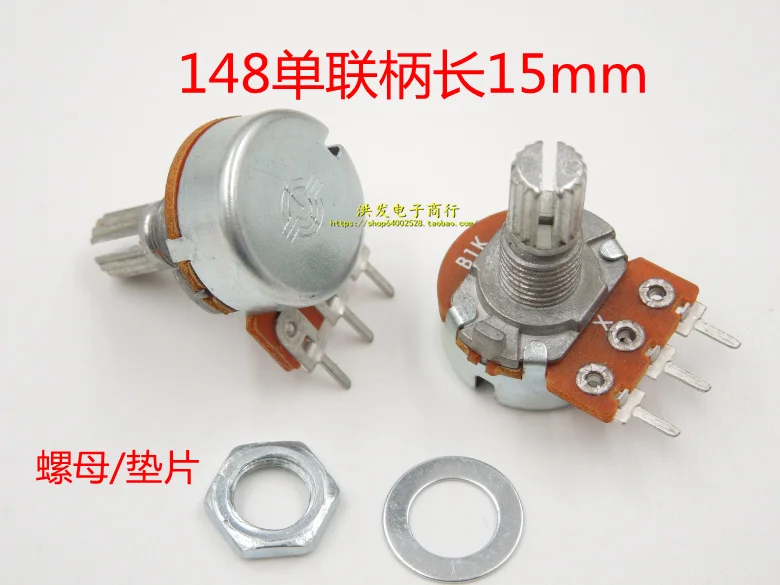 5 шт. высокого качества WH148 один потенциометр Лиги B1K аудио усилитель мощности 1k 3