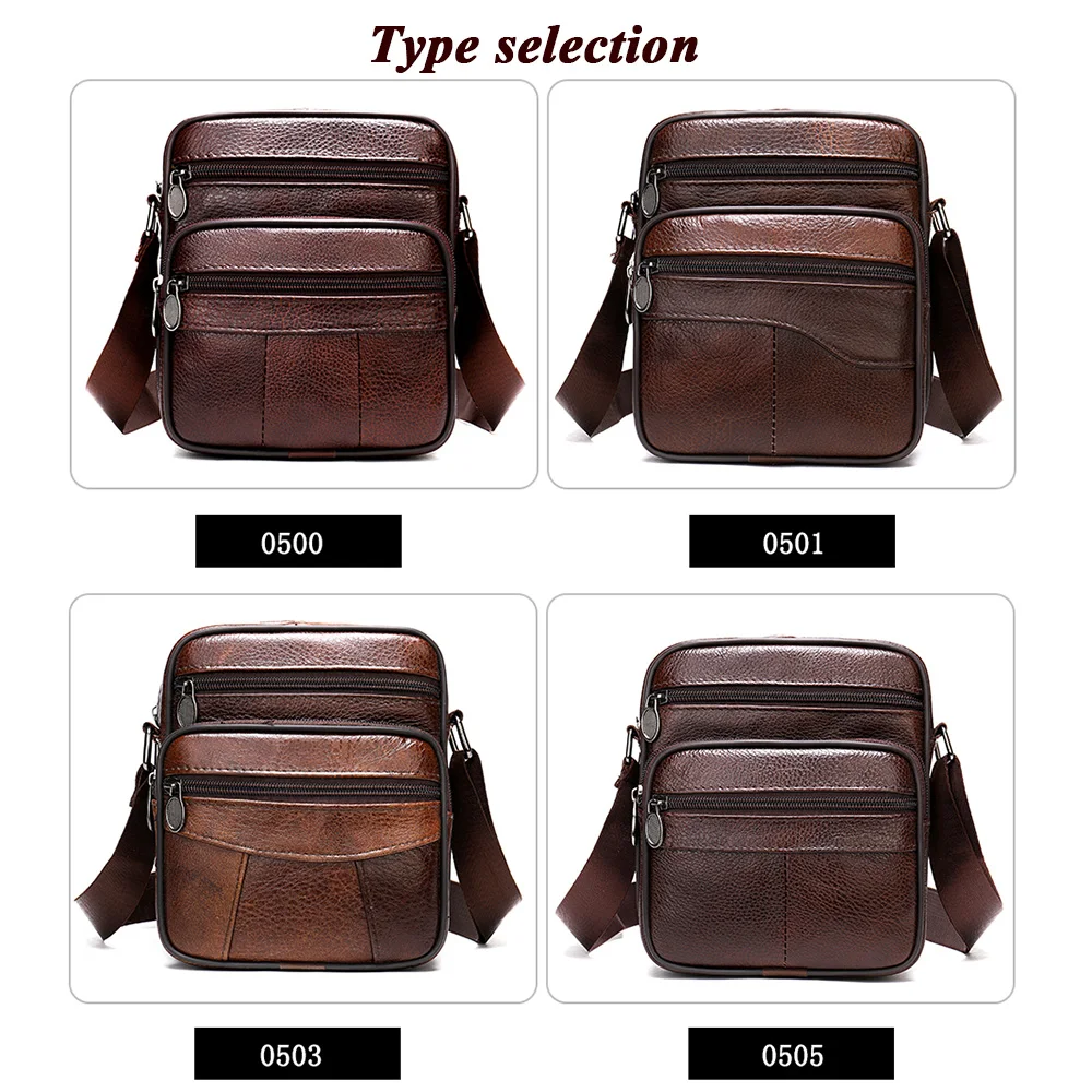 

MVA Men's Bag Genuine Leather Handbags Men Leather Shoulder Bags Men Messenger Bags Small Crossbody Bags For Man Fashion 0501