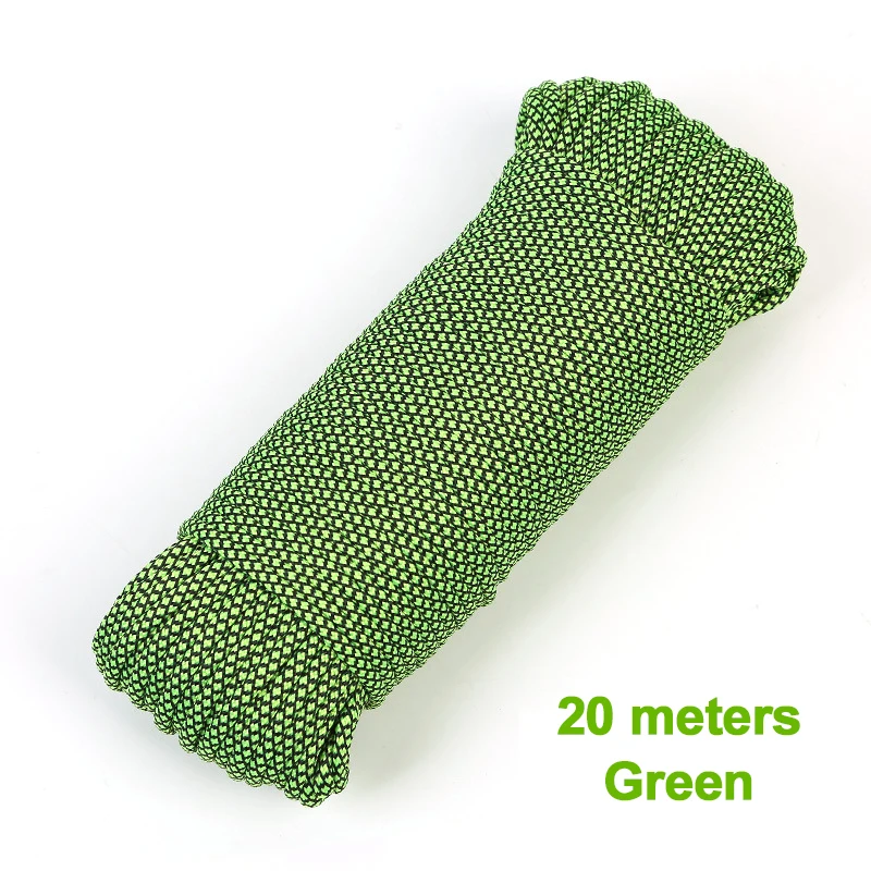 

20m Stand Cores Paracord For Survival Parachute Cord Lanyard Camping Climbing Camping Rope Hiking Clothesline Wholesale