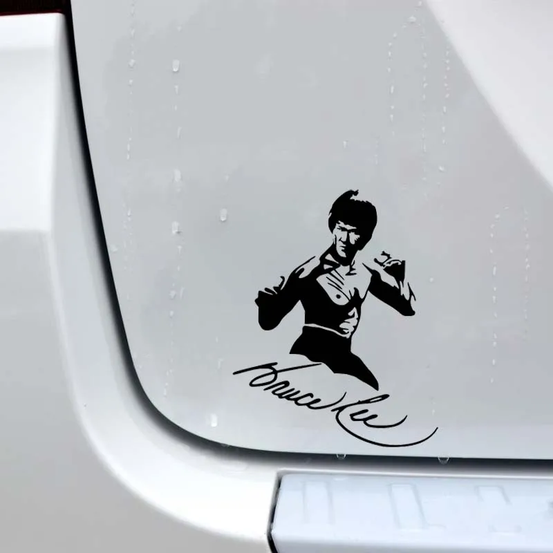 

Cartoon Car Stickers Vinyl Decal Kung Fu Actor Bruce Lee Decorative Motorcycle Decal Waterproof Accessories PVC 14cm X 11cm
