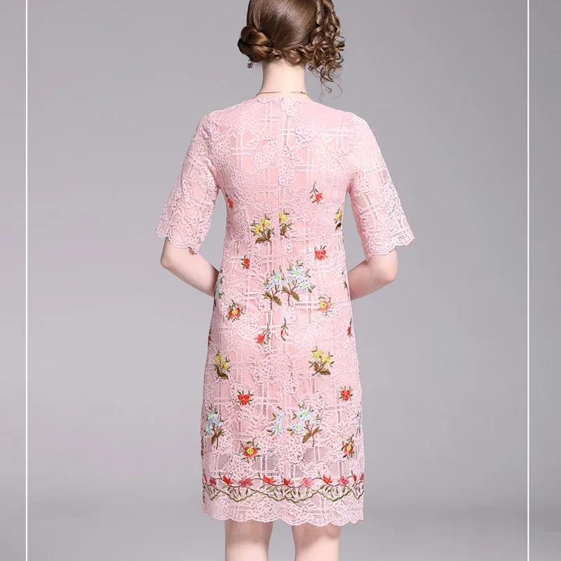 Женское платье новинка 2019 с принтом кружевное элегантное вышивкой вечерние