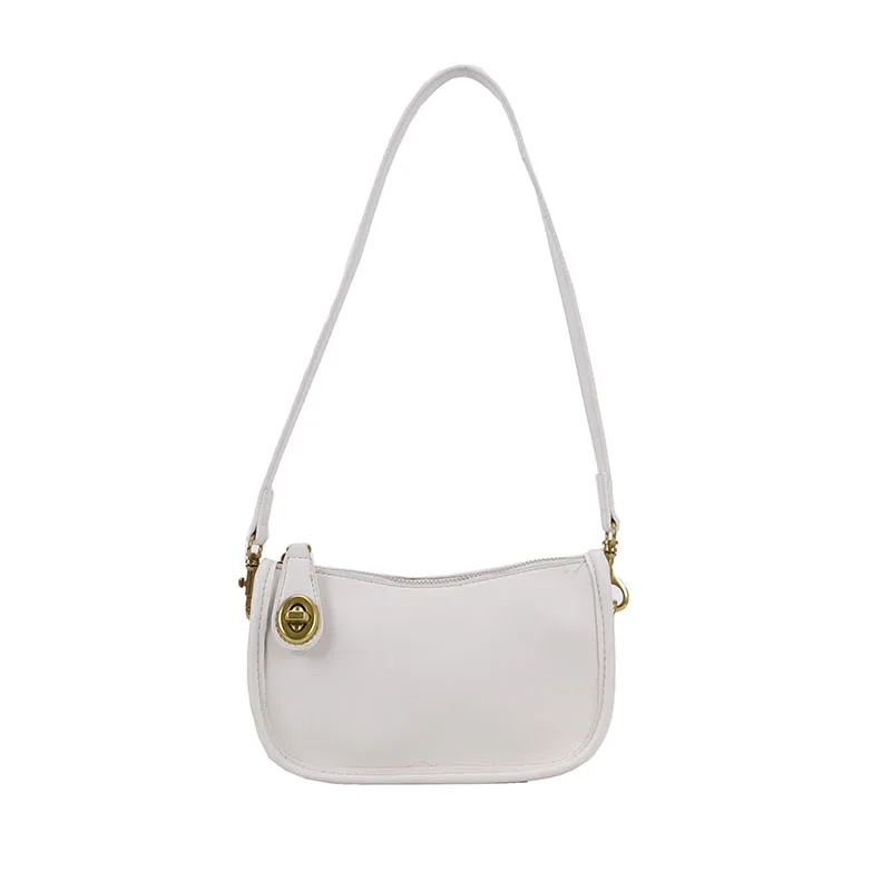 

Simple Style Solid Color Mini PU Leather Underarm Crossbody Bags 2021 Fashion Summer Luxury Brand Shoulder Handbags and Purses