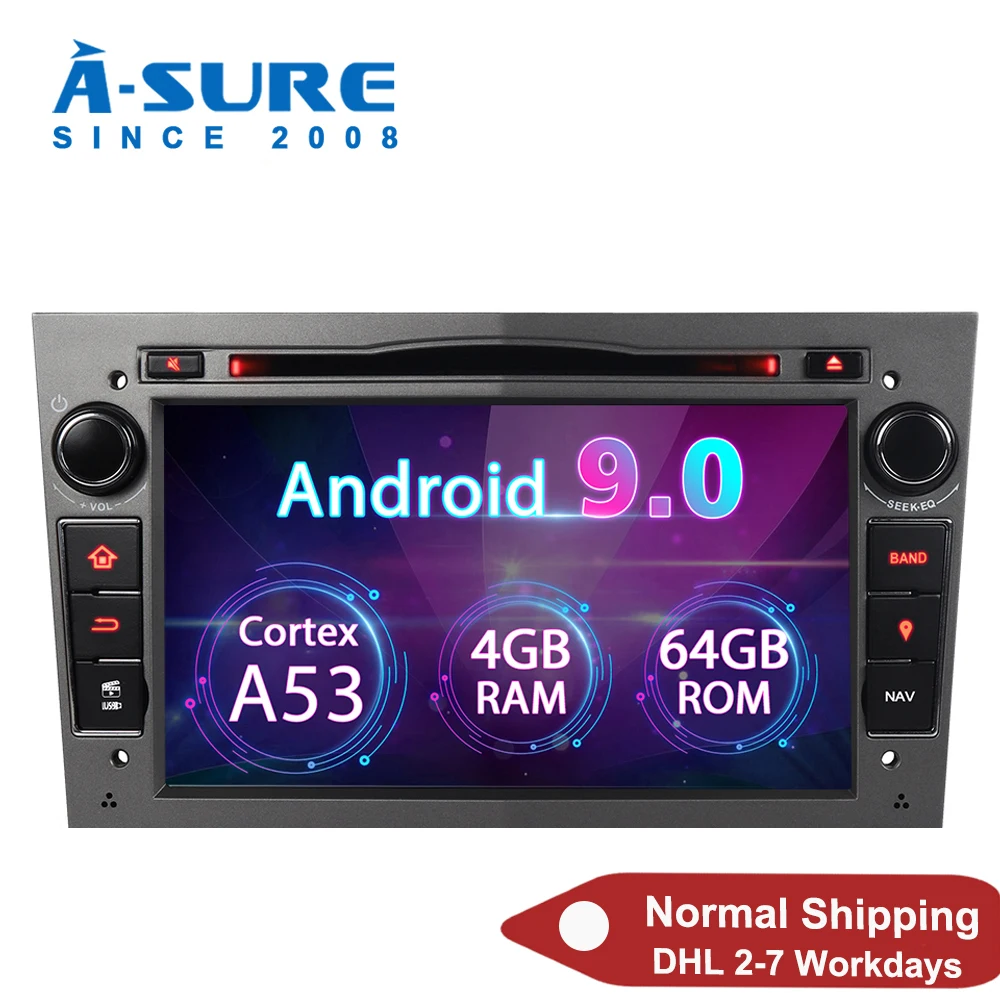 Автомагнитола A Sure 7 дюймов 2 Din 64 Гб ПЗУ 4 ОЗУ Android 9 0 GPS Sat nav DVD навигация для Vauxhall Opel