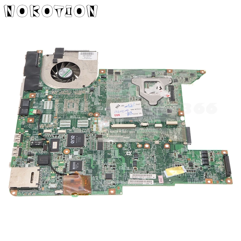 NOKOTION 434723-001 434725-001 для HP DV6000 PC материнская плата Бесплатный ЦП + радиатор wifi 434722-001