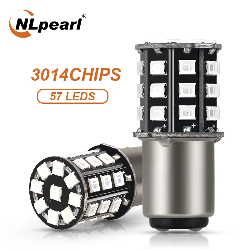 NLpearl 2x сигнальная лампа 1157 Bay15d светодиодный P21/5 Вт Авто светодиодные задние