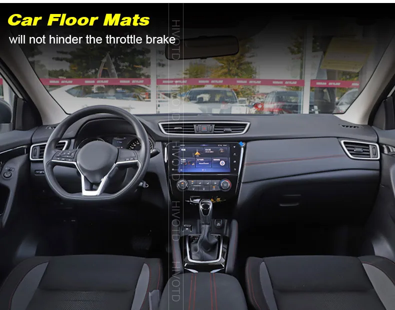Hivotd для Nissan Qashqai Dualis автомобильные коврики из искусственной кожи коврик для ног анти-грязный водонепроницаемый Интерьер Литье аксессуары,автотовары аксессуары для авто