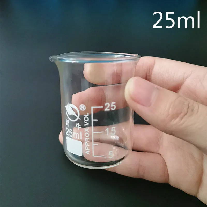 

1pcs High-quality Glass Beaker For Laboratory Glassware, Capacity 25ml