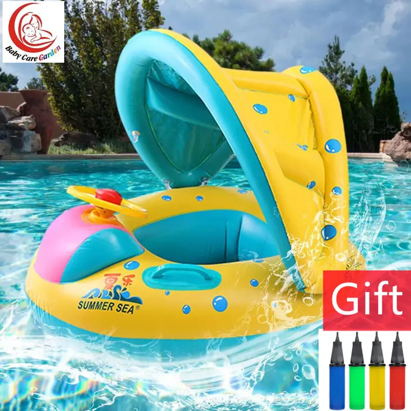 

New Upgrades Baby Swimming Float Inflatable Infant Floating Kids Swim Pool Accessories Circle Bathing Summer Toys Toddler Rings