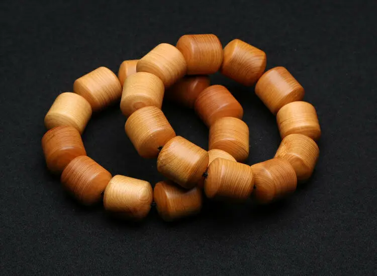 20mm Old Thuja Wood Barrel Beads Tibetan Buddhism Amulet Bracelet | Украшения и аксессуары