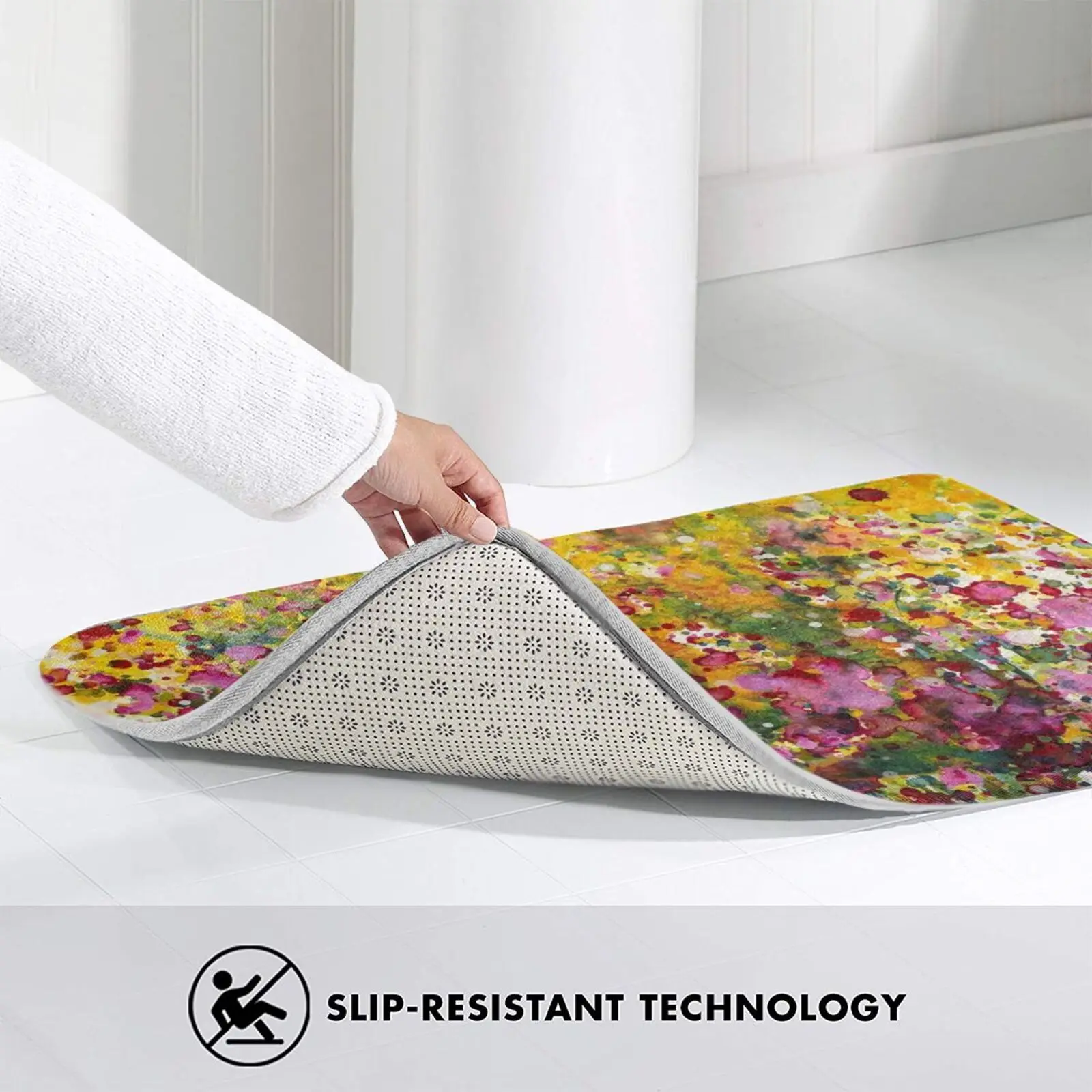 Декоративный коврик с надписью Flora & May Противоскользящий для входной двери в