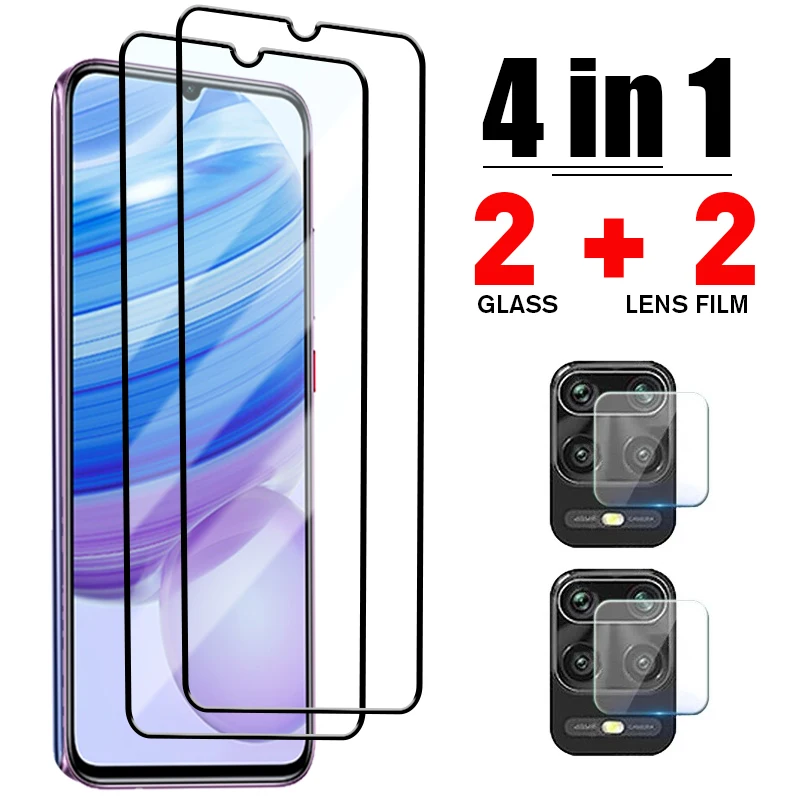 

4in1 Full Cover Protective Glass for Redmi Note 9 7 8 Pro 9S 9T 8T 10 Camera Screen Protector for Redmi 9 9C NFC 9A 9T 8A Glass
