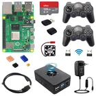 Игровой набор Raspberry Pi 4 Model B, 2, 4, 8 ГБ ОЗУ, беспроводные геймпады, TF-карта 128, 64, 32 ГБ, дополнительная игровая системная карта Retropie