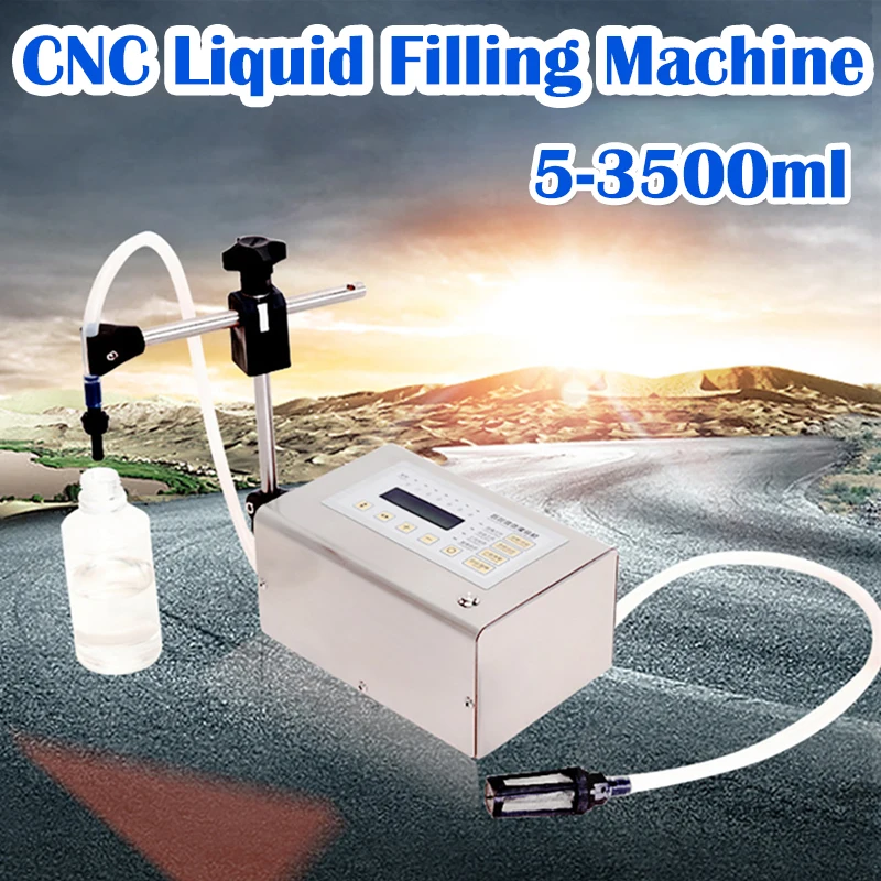 

5ml-3500mlCNC GFK-160 Liquid Filling Machine Water Drink Milk Perfume Juice Bottle Filler Liquid Packing Fill Equipment