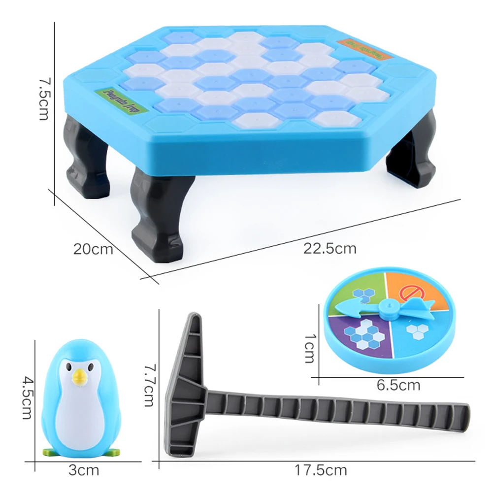 Мини ловушка в виде пингвина настольная игра блочный Молот для льда игрушка