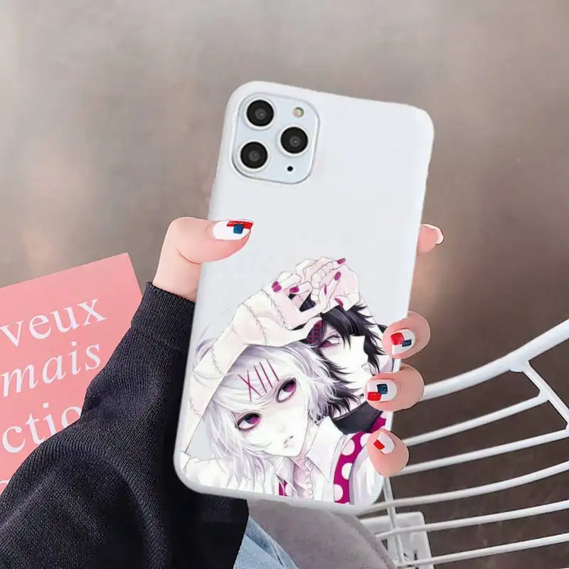 

Tokyo Ghoul Japan Suave Phone Case White Candy Color for iPhone 6 7 8 11 12 s mini pro X XS XR MAX Plus