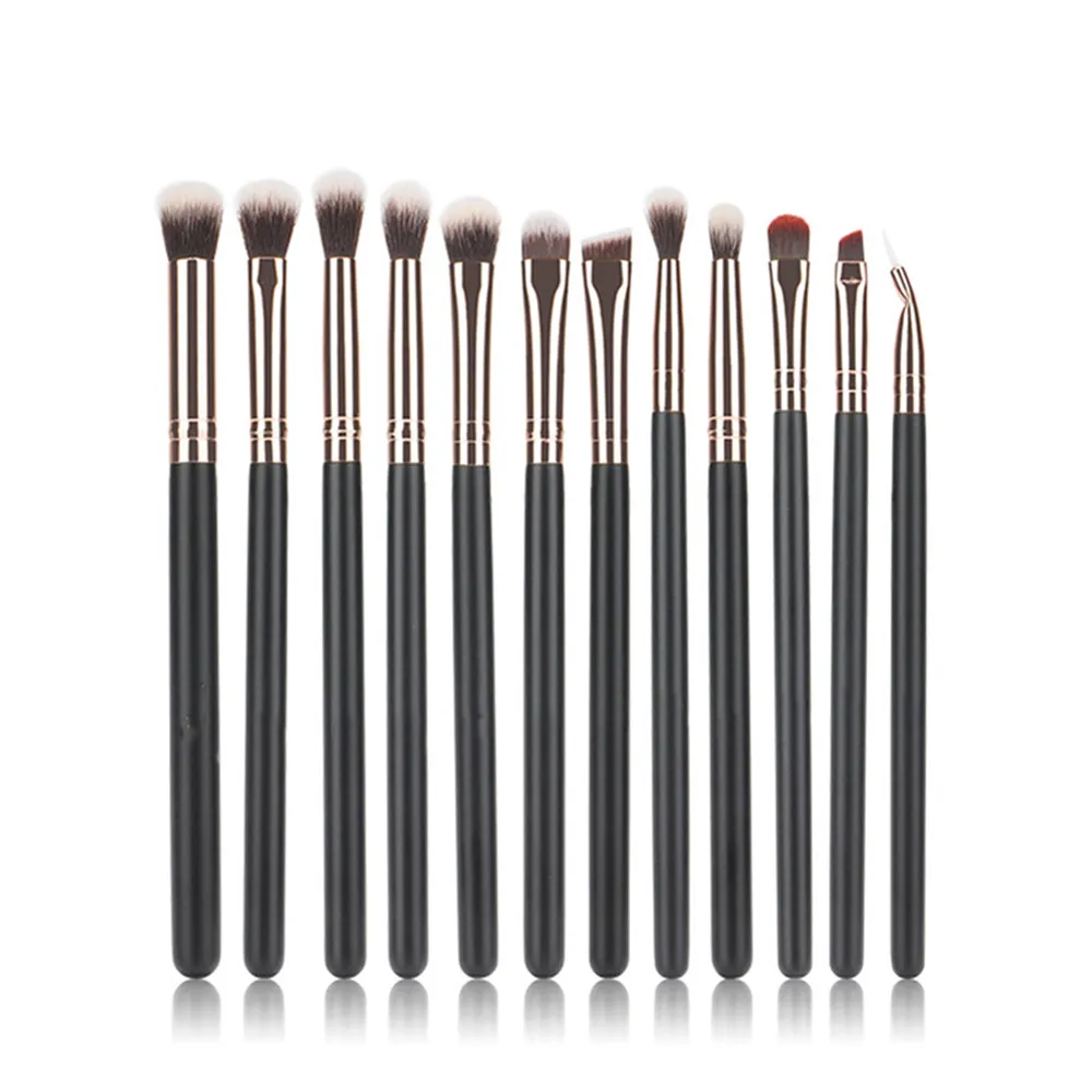 

12PCS/SET Rose Gold Makeup Brushes Set Synthetic Fiber Brushes Easy Blending Powder Blush Concealers Eye Shadows Brush Cosmetic