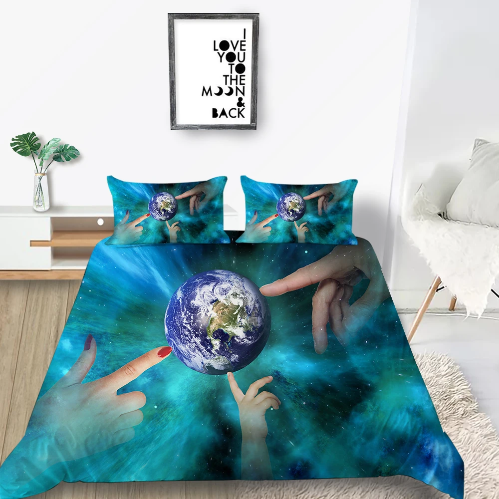 Постельное белье с картой мира Модный креативный Комплект постельного белья